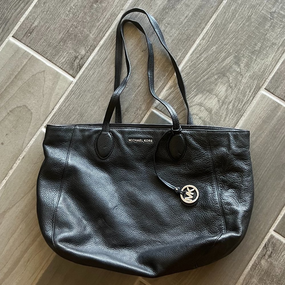 Michael Kors black leather tote